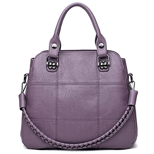 jonam Umhängetasche Lederhandtaschen Frauen Taschen, Damen Handtaschen Taschen, Mode Kette Weibliche Tasche Lässig One-Shoulder Messenger Bag (Color : PURPLE) von jonam