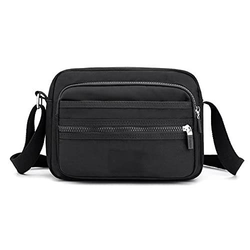 jonam Umhängetasche Messenger Bag Frauen Umhängetasche Nylon Handtasche Große Kapazität Kleine Frauen Telefon Tasche Brieftasche Geldbörse Für Teenager-Mädchen (Color : Black) von jonam