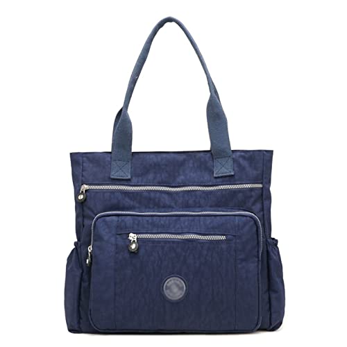 jonam Umhängetasche Messenger Bag Women Shoulder Bag Nylon Handbag Large Capacity Women's Tote Shopping Bag Ladies Casual Bags beach bag (Color : Blue) von jonam