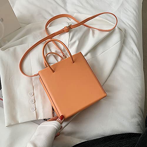 jonam Umhängetasche Mini PU. Leder Crossbody Taschen für Frauen Sommer Damen Reise Schulterhandtaschen (Color : Orange) von jonam