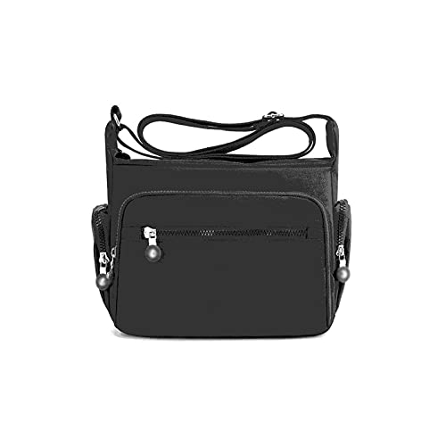 jonam Umhängetasche Multifunktionsdamen Messenger Bags Frauen Umhängetaschen Simplicity Crossbody Taschen für weibliche Business-Taschen (Color : Black) von jonam