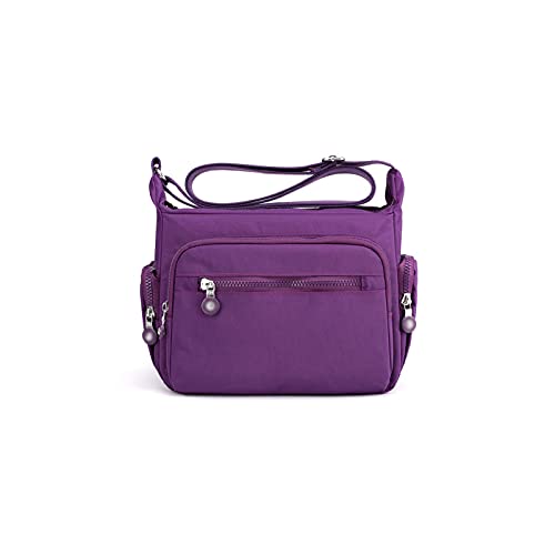 jonam Umhängetasche Multifunktionsdamen Messenger Bags Frauen Umhängetaschen Simplicity Crossbody Taschen für weibliche Business-Taschen (Color : Purple) von jonam