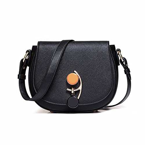 jonam Umhängetasche Neue Mode All-Match-kleine einfache Satchel-Frauen Handbas Qualität Schultertaschen (Color : Black, Size : (20cm(Max Length(30cm)) von jonam