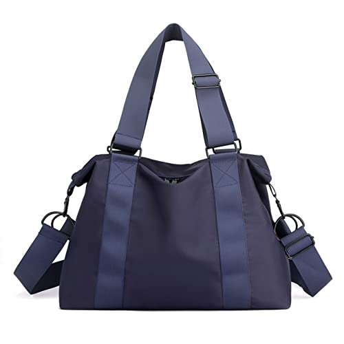 jonam Umhängetasche Nylon Shoulder Bag Tote Large Womens Handbag Shopper Top-handle Messenger Bag Travel Female Casual Crossbody Bag (Color : Blue) von jonam