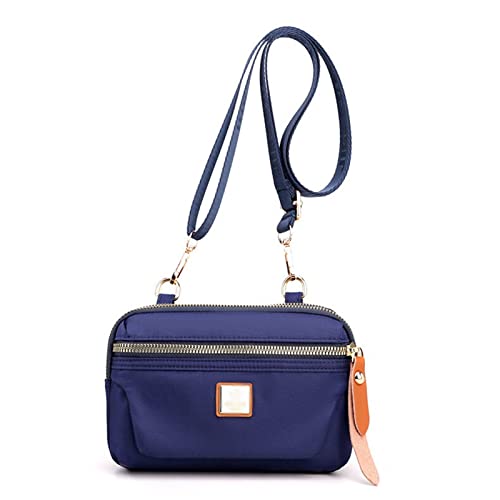 jonam Umhängetasche Nylon Small Women Crossbody Bag stitching Girls tote bag Ladies Shoulder bags Purse Female Mobile Phone Wallet Messenger Bag (Color : Blue) von jonam