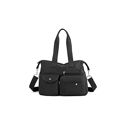 jonam Umhängetasche Nylon Tuch Frauen Messenger Bags Casual Große Kapazität Damen Handtasche Weibliche Crossbody Umhängetaschen Für Mädchen (Color : Black) von jonam