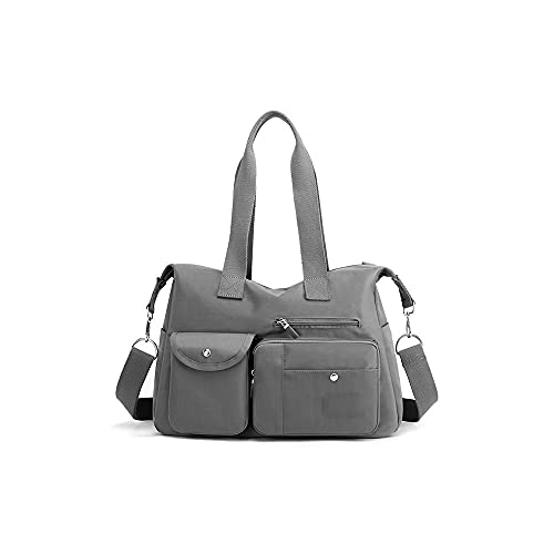 jonam Umhängetasche Nylon Tuch Frauen Messenger Bags Casual Große Kapazität Damen Handtasche Weibliche Crossbody Umhängetaschen Für Mädchen (Color : Grijs) von jonam