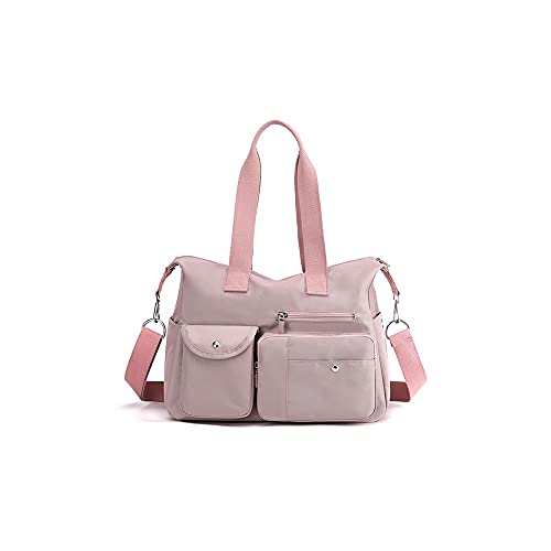 jonam Umhängetasche Nylon Tuch Frauen Messenger Bags Casual Große Kapazität Damen Handtasche Weibliche Crossbody Umhängetaschen Für Mädchen (Color : Pink) von jonam