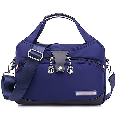 jonam Umhängetasche Nylon Women Ladies Handbags Waterproof Female Shoulder Bag Designer High Quality Crossbody Bags For Teenager Girls (Color : Blue) von jonam