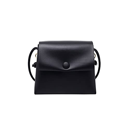 jonam Umhängetasche PU. Lady Bag Casual Umhängetasche Daily Travel Einkaufstasche Messenger Bag Frauen Tasche (Color : Black) von jonam