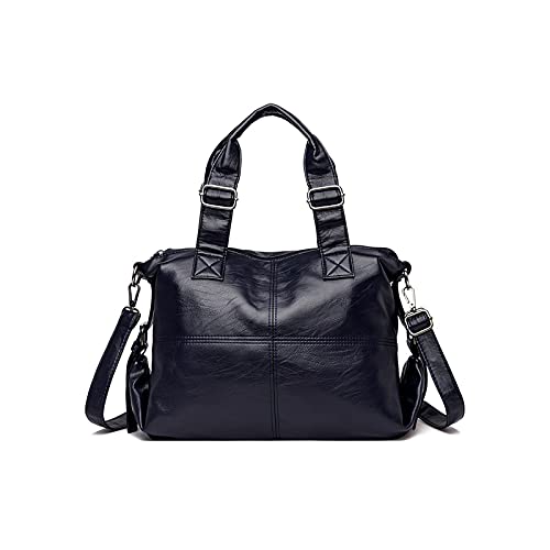 jonam Umhängetasche PU. Leder Casual Umhängetasche Damen Große Kapazität Handtasche Freizeit Messenger Bag (Color : Blue) von jonam