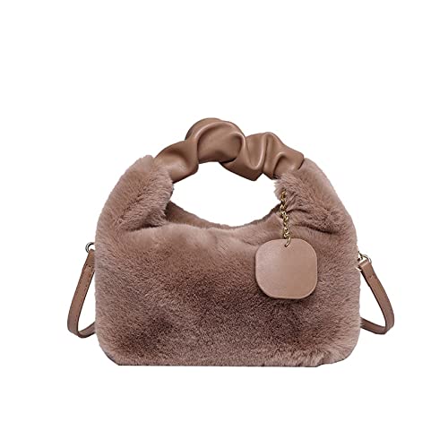 jonam Umhängetasche Plush Ladies Handbags Large Women Messenger Bags Girls Faux Fur Women Shoulder Bag Winter Women von jonam