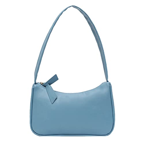 jonam Umhängetasche Retro Totes Bags for Women Trendy Vintage Handbag Female Small Subaxillary Bags Casual Retro Mini Shoulder Bag (Color : Blue) von jonam