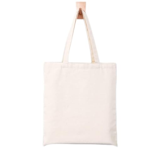 jonam Umhängetasche Reusable Cotton Canvas Bag, Suitable For Students, Large Capacity (Color : Silver) von jonam