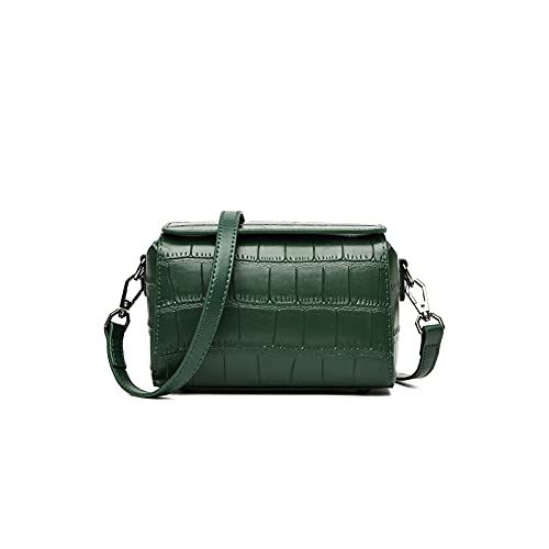 jonam Umhängetasche Rindsleder Frauen Freizeit Tasche Frauen Messenger Bag Umhängetasche Kreuzbeutel Damen Handtasche (Color : Green) von jonam