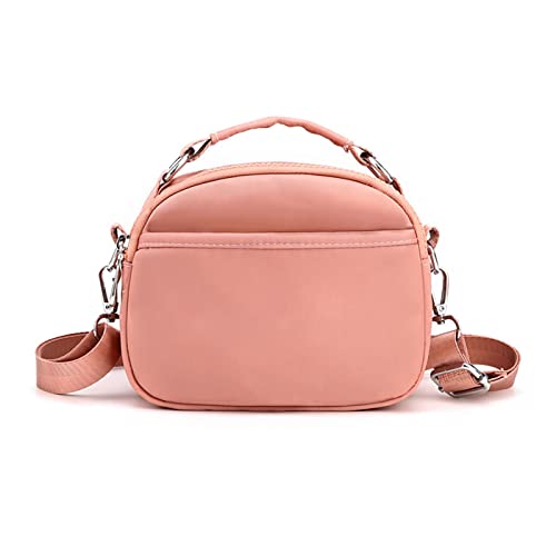 jonam Umhängetasche Small Nylon Women Crossbody Bags Waterproof Phone Purse Female Top-handle Bags Handbags High Quality Tote Casual Shoulder Bag (Color : Pink) von jonam