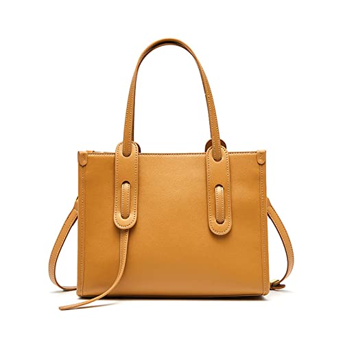 jonam Umhängetasche Tote Bag Pendler All Match Leder Handtaschen, Handtaschen Frauen Umhängetaschen, modische Handtaschen mit großer Kapazität (Color : Orange) von jonam