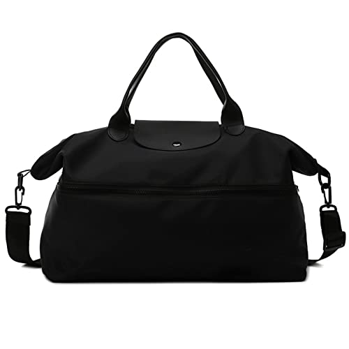 jonam Umhängetasche Travel Bag, Fitness Bag, Canvas, Nylon, Waterproof (Color : Black) von jonam