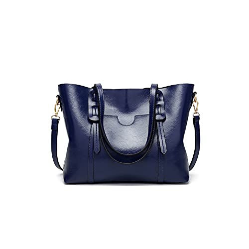 jonam Umhängetasche Umhängetaschen für Frauen Handtaschen Frauen Taschen PU. Leder casual tote frauen tasche (Color : Blue) von jonam