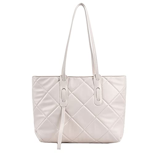 jonam Umhängetasche Underarm Damen Tasche Weibliche Shopper Qualität Mode Designer Handtaschen Einfache Mode Umhängetaschen for Frauen (Color : White, Size : 40x26x10cm) von jonam