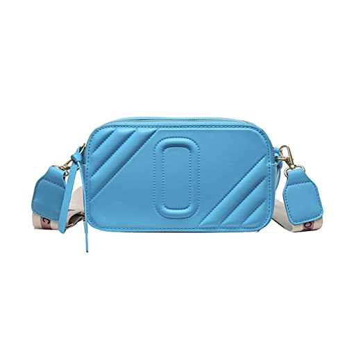 jonam Umhängetasche Vintage Women Crossbody Bag Soft PU Leather Luxury Handbags Women Bags Designer Female Small Messenger Shoulder Bag (Color : Blue) von jonam