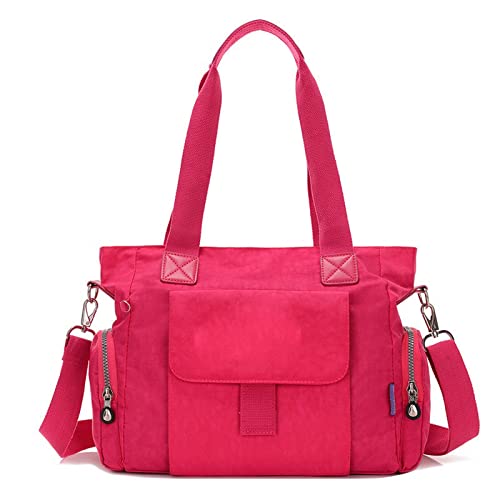 jonam Umhängetasche Women' Handbag High Quality Nylon Women Handbags Multifunctional Casual Tote Bag Ladies Crossbody Shoulder Bags (Color : Pink) von jonam