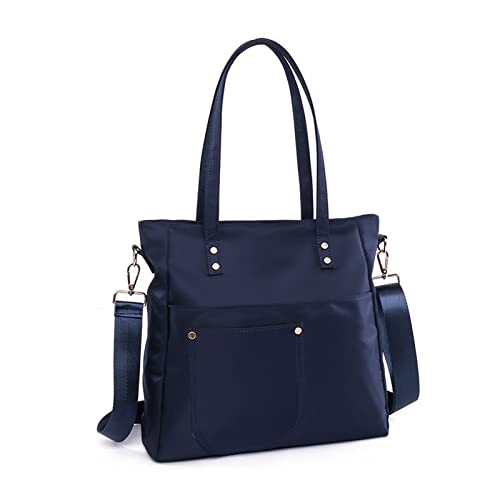 jonam Umhängetasche Women Shoulder Bag Fashion High Quality Handbag Female Nylon Waterproof CrossBody Bag Large Capacity Top Handle Messager Bag (Color : Blue, Size : (30cm(Max Length(50cm)) von jonam