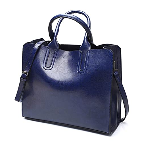 jonam Umhängetasche Women Shoulder Bag Female Causal Totes For Daily Shopping All-Purpose High Quality Dames Handbag Leather Bags For Women (Color : Blue) von jonam