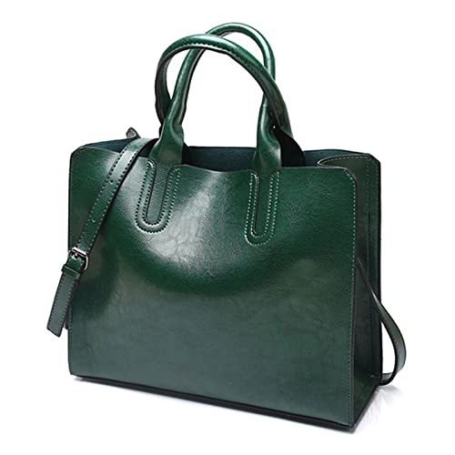 jonam Umhängetasche Women Shoulder Bag Female Causal Totes For Daily Shopping All-Purpose High Quality Dames Handbag Leather Bags For Women (Color : Green) von jonam