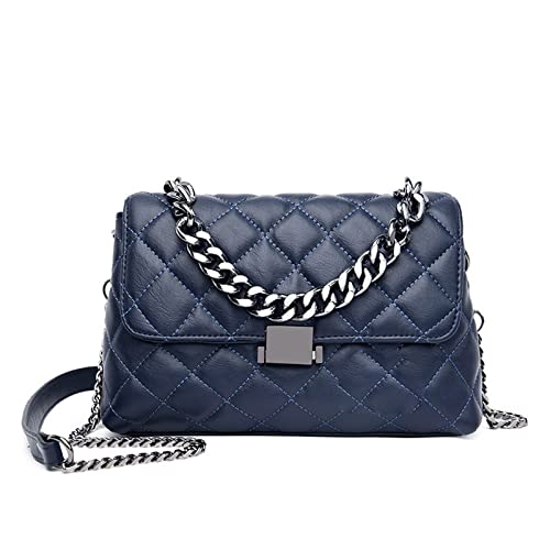 jonam Umhängetasche Women Shoulder Bag Leather Handbags Women's Bags Shoulder Crossbody Bag Female For Ladies (Color : Blue) von jonam