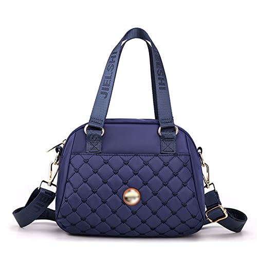 jonam Umhängetasche Women Shoulder bag High Quality Thread Female Messenger Bag Ladies Nylon CrossBody Bag Girls Top-handle Bag Handbags (Color : Blue) von jonam
