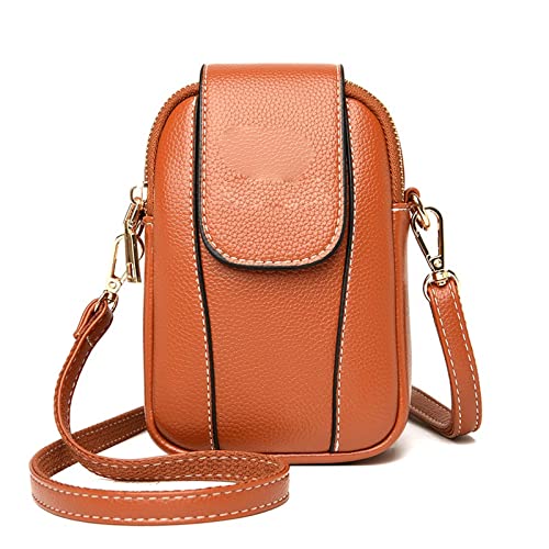 jonam Umhängetasche Women's ' Bag Leather Shoulder Bag Crossbody Handbags Travel Top Handle Tote Messenger Bags Crossbody Bags (Color : Orange) von jonam