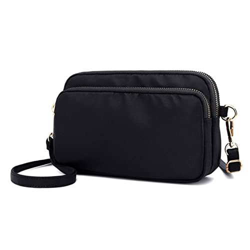 jonam Umhängetasche Women's Messenger Bags Ladies Nylon Handbag Casual Clutch Bag Shoulder Female High Quality Large Capacity Crossbody Bag (Color : Black) von jonam