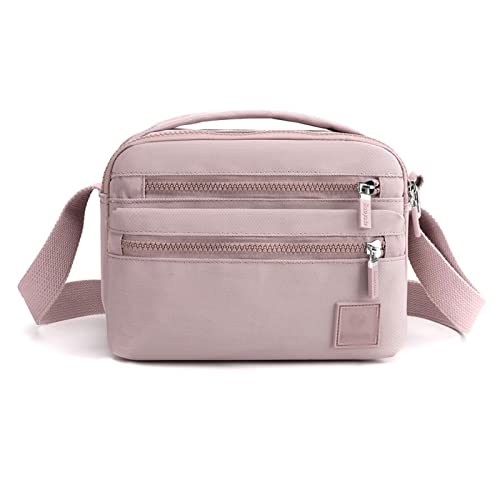 jonam Umhängetasche Women's Nylon Crossbody Bag Messenger Bags Small Ladies Handbag Travel Casual Female High Quality Multi-pocket Tote Shoulder Bag (Color : Purple) von jonam