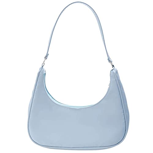 jonam Umhängetasche Women's small shoulder bag, women's handbag, summer, white, pink, blue (Color : Blue) von jonam