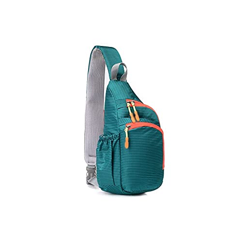 jonam Umhängetaschen für Herren Brusttasche, Crossbody Brustbeutel für Sling Sport Flasche Bagpack Weibliche Multifunktionale Mini-Reisetasche Telefon Key Tasche (Color : Green) von jonam