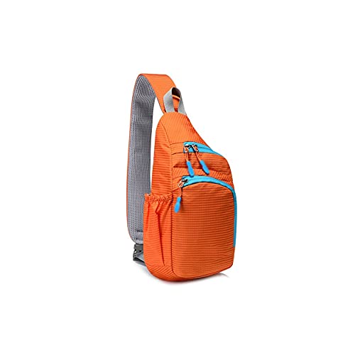 jonam Umhängetaschen für Herren Brusttasche, Crossbody Brustbeutel für Sling Sport Flasche Bagpack Weibliche Multifunktionale Mini-Reisetasche Telefon Key Tasche (Color : Orange) von jonam