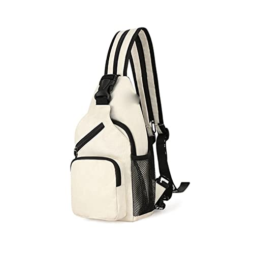 jonam Umhängetaschen für Herren Kleine Umhängetaschen für Damen Messenger Bags Casual Sling Brusttasche Damen Mini Reisetasche Sport Umhängetasche Pack (Color : White) von jonam