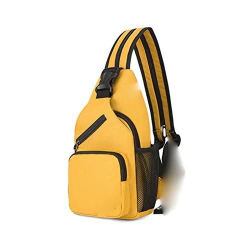 jonam Umhängetaschen für Herren Kleine Umhängetaschen für Damen Messenger Bags Casual Sling Brusttasche Damen Mini Reisetasche Sport Umhängetasche Pack (Color : Yellow) von jonam