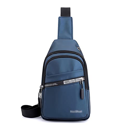 jonam Umhängetaschen für Herren Männer Tasche Geschäft Brusttasche Reise Umhängetasche Messenger Bag Nylon Wasserdichte Männer Crossbody Tasche Reise Rucksäcke (Color : Blue, Size : 18X8X29cm) von jonam