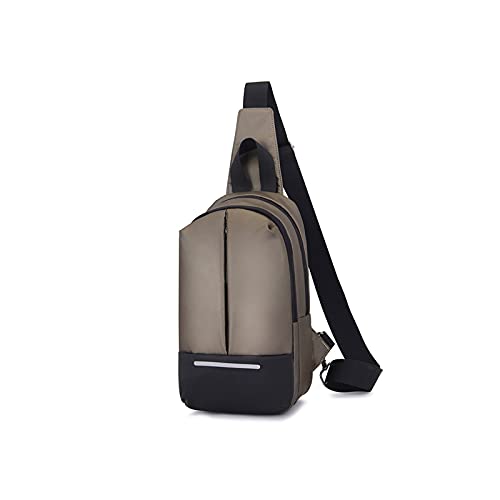 jonam Umhängetaschen für Herren Männer kleine Anti Diebstahl Brusttasche Sporttasche Mini Kreuzkörper Reisetasche Packung Wasserdicht Eine Schulter Backbag (Color : Coffee) von jonam