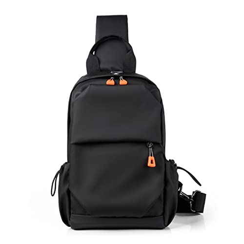 jonam Umhängetaschen für Herren Mens Waterproof USB Oxford Crossbody Bag Anti-theft Shoulder Sling Bag Multifunction Travel Messenger Chest Pack For Male (Color : Black) von jonam