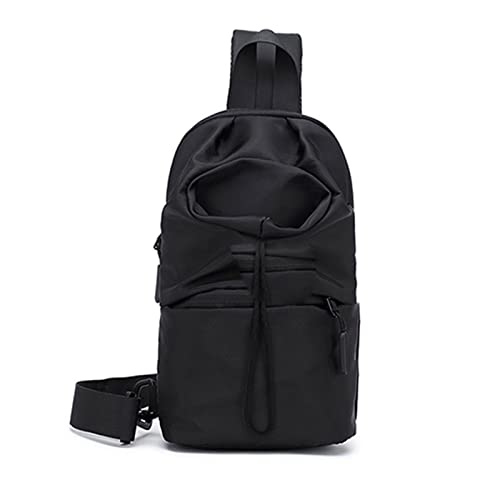 jonam Umhängetaschen für Herren Multifuctional Wasserflaschentasche Lässige Crossbody-Taschen für Mann Schwarz Herren Brusttasche Wasserdichte Anti-Diebstahl-Outdoor-Reisetasche von jonam