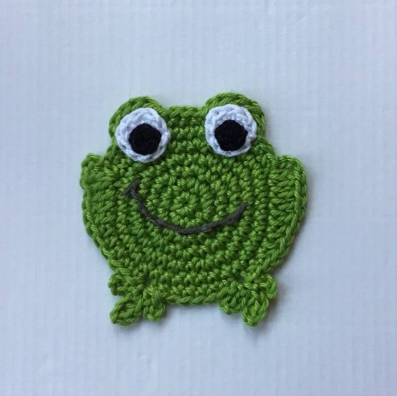 Lustiger Frosch Häkelapplikation Zum Nähen Oder Kleben Lustiger Frosch Häkelapplikation Zum Nähen Oder Kleben von jonathanantonia