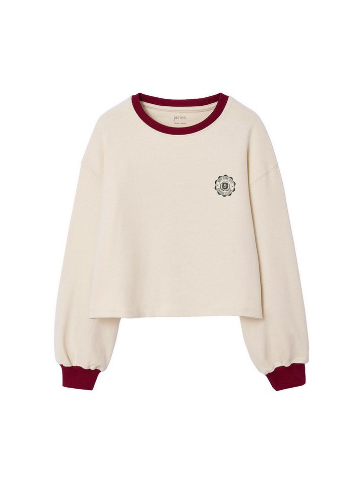 jonen Langarmshirt Mädchen Cropped-Shirt mit Motiv hinten von jonen