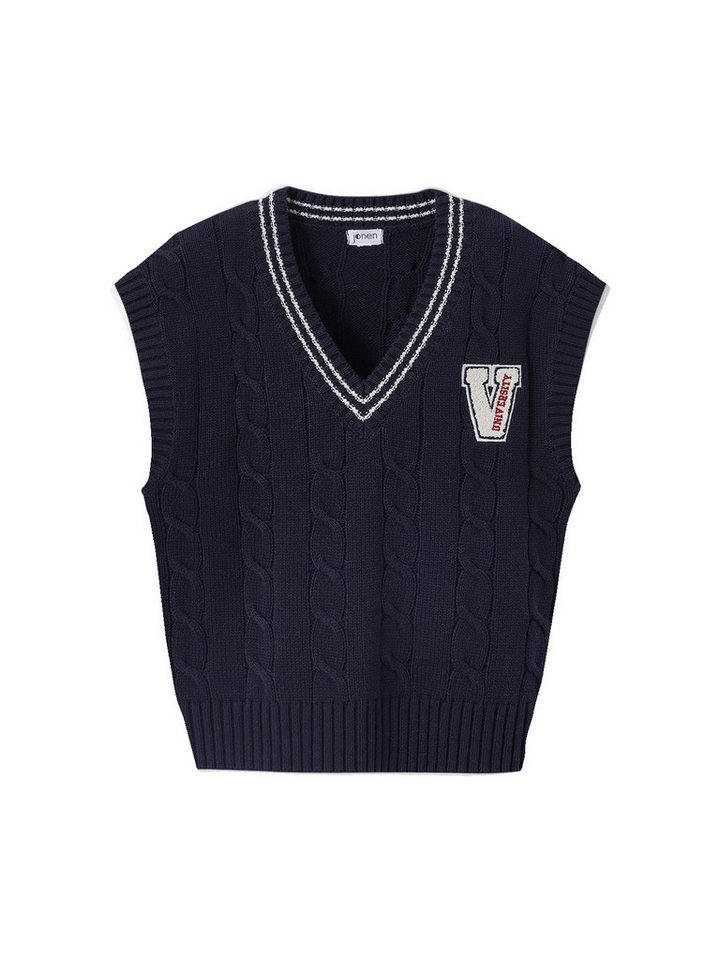 jonen Pullunder Mädchen Pullunder mit Zopfmuster von jonen