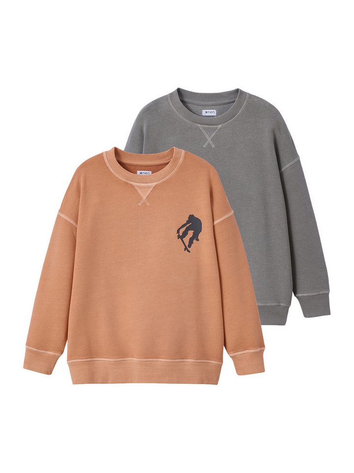 jonen Sweatjacke Jungen Sweatshirts mit Recycling-Baumwolle 2er-Pack von jonen
