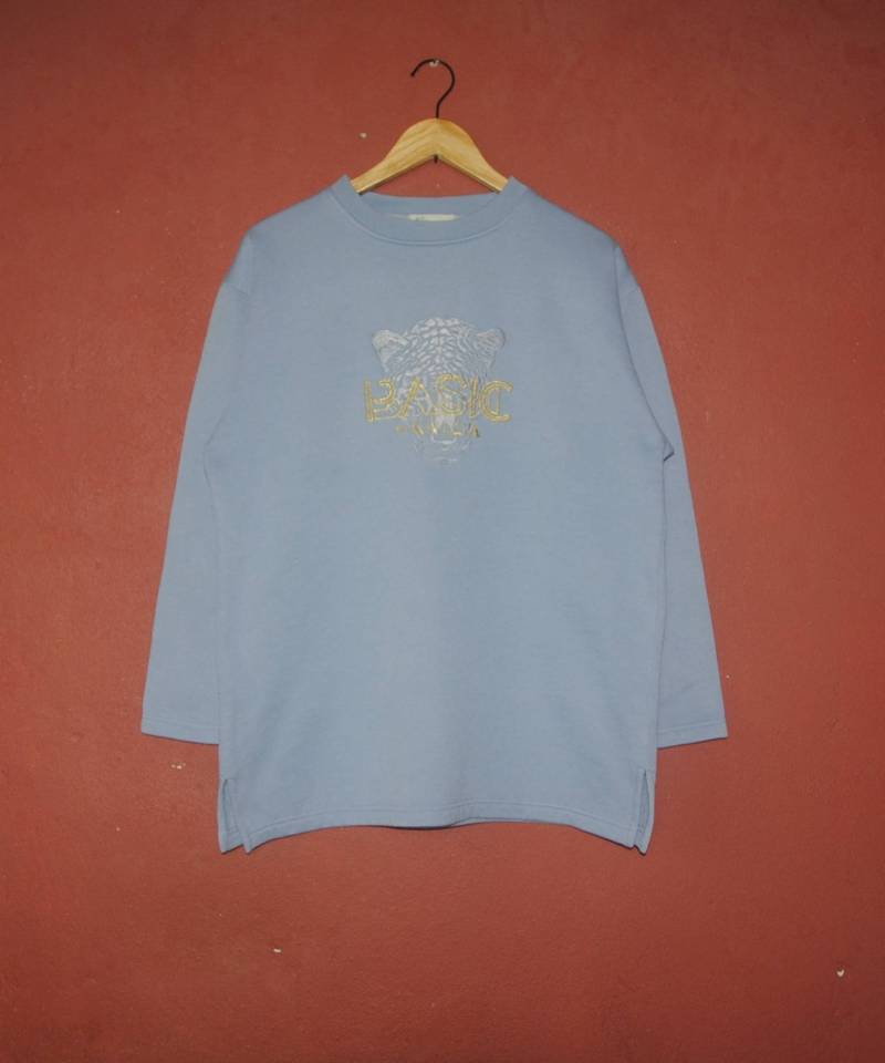Vintage 1990S Basic Uamo Sweatshirt Größe Medium/Large Modedesigner Tiger Pullover Winterkleidung von jonirotanvintage