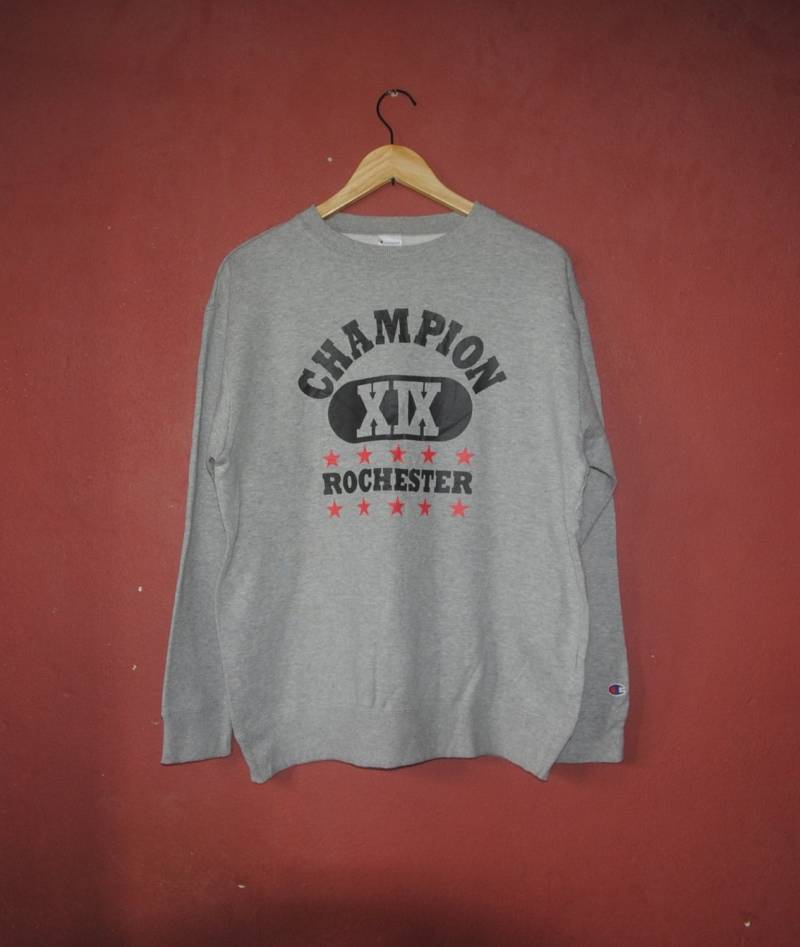 Vintage Champion 1990S Grau Sweatshirt Größe Large/Hipster Pullover Schönes Design Hip Hop Swag Crewneck von jonirotanvintage