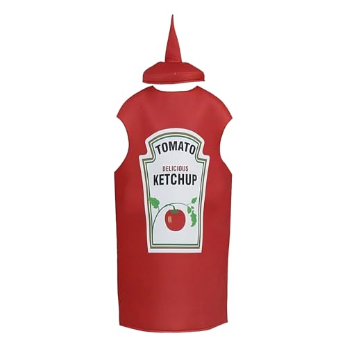 jopiuieo Ketchup Cosplay Kostüm,Paar Senf Ketchup Halloween Kostüm | Unisex Rollenspiel Verkleidungskleidung Für Erwachsene Paare Und Männer von jopiuieo